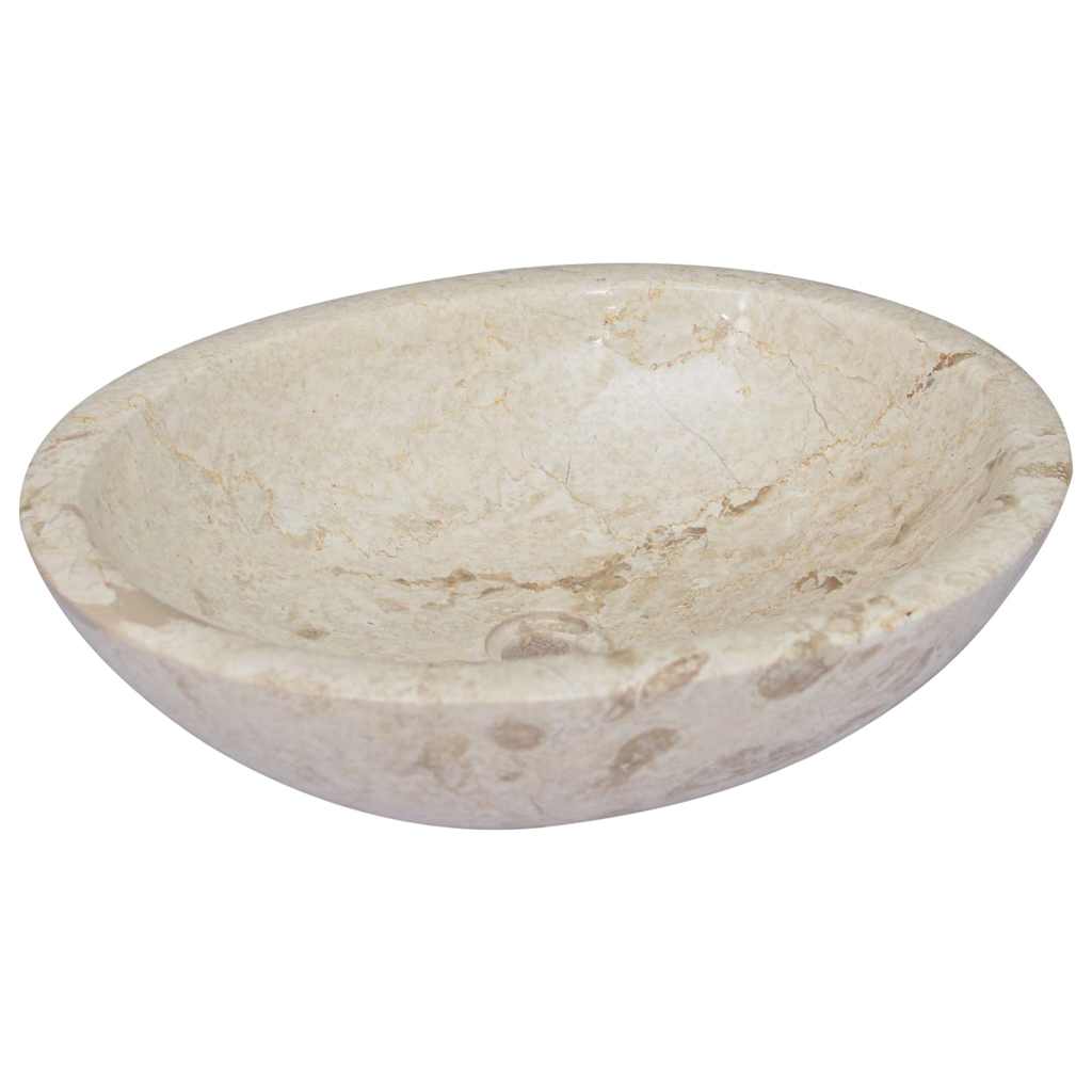 Vidaxl Sink 53x40x15 cm marmorcreme -farvet