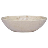 Vidaxl Sink 53x40x15 cm marmorcreme -farvet