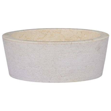 Vidaxl Sink Ø40x15 cm marmorcreme farvet