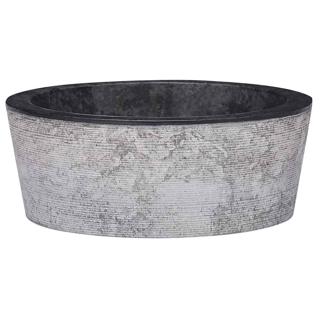 Vidaxl Sink Ø40x15 cm marmor sort