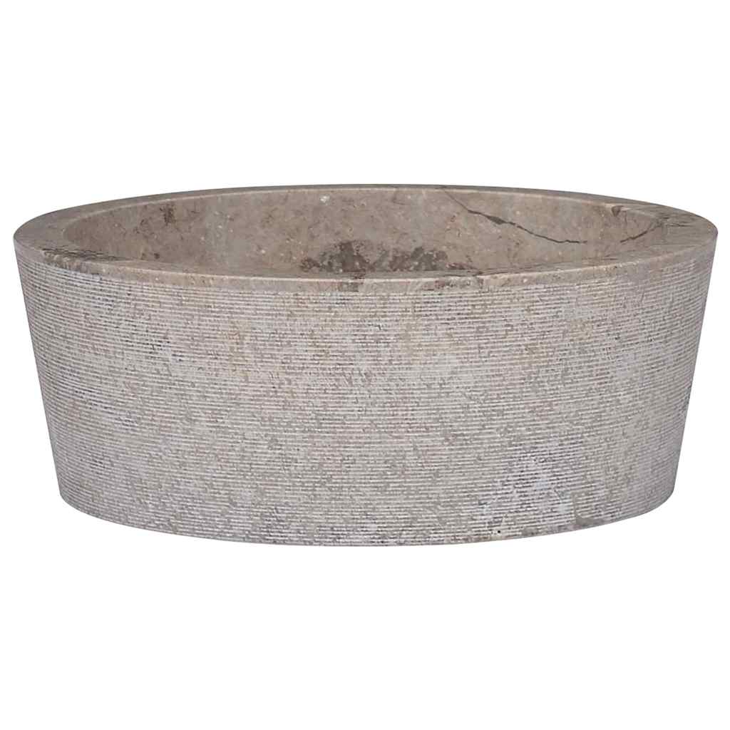 Vidaxl Sink Ø40x15 cm marmorgrå