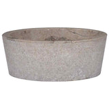 Vidaxl Sink Ø40x15 cm marmorgrå
