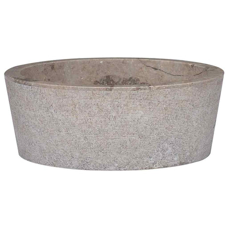 Vidaxl Sink Ø40x15 cm marmorgrå