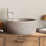 Vidaxl Sink Ø40x15 cm marmorgrå
