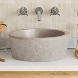 Vidaxl Sink Ø40x15 cm marmorgrå