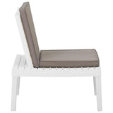 Vidaxl loungestoel met kussen kunststof wit