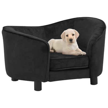 Vidaxl Dog Bank 69x49x40 cm plys sort