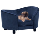 Vidaxl Dog Bank 69x49x40 cm plysblå