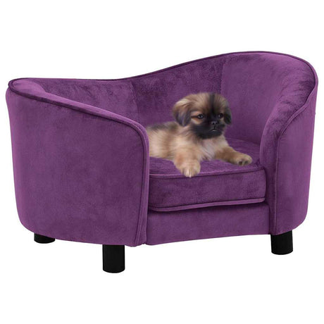 VidaXL Hundesofa 69x49x40 cm plys bordeaux