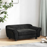 Vidaxl Dog Bank 72x45x30 cm plys sort sort