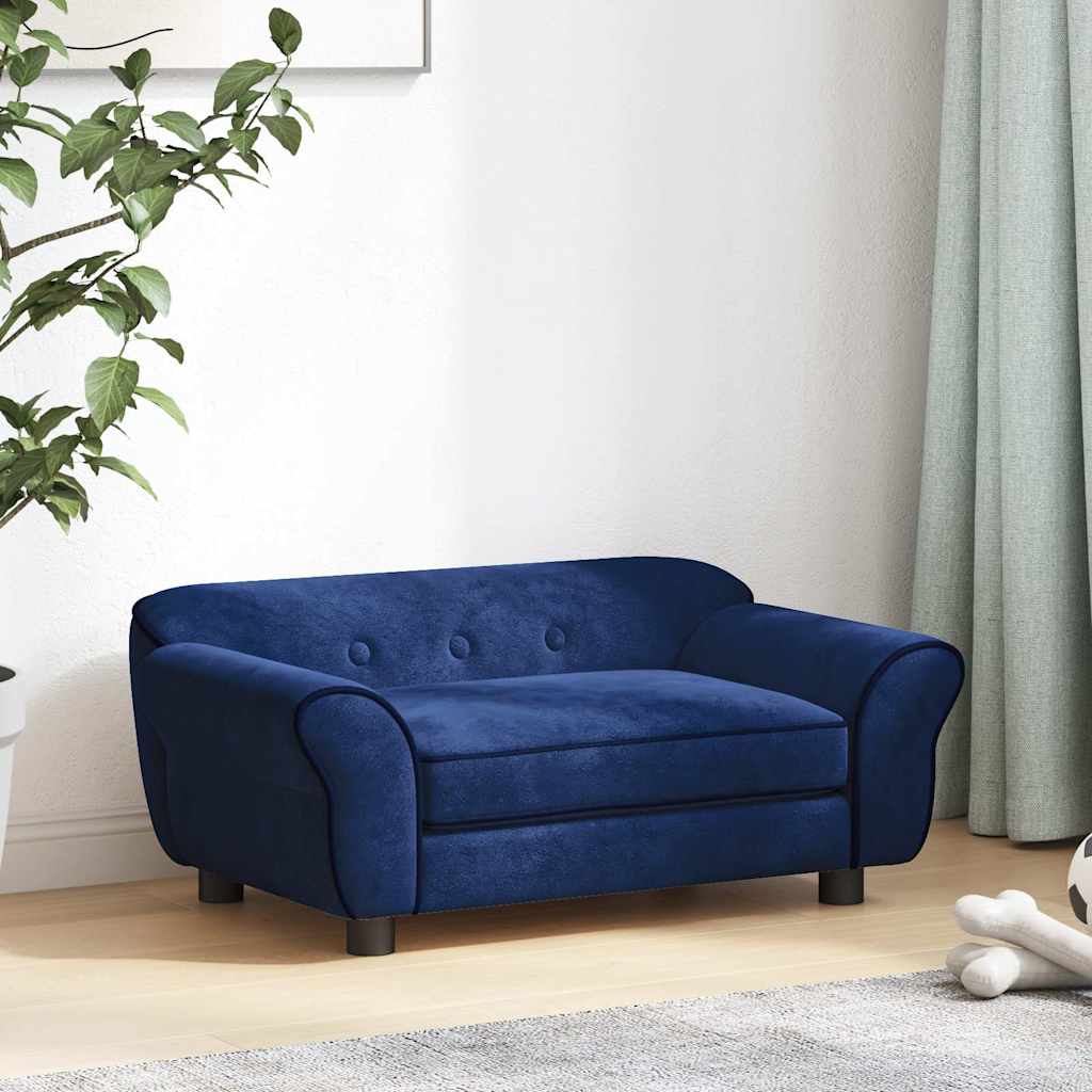 Vidaxl Dog Bank 72x45x30 cm plysblå