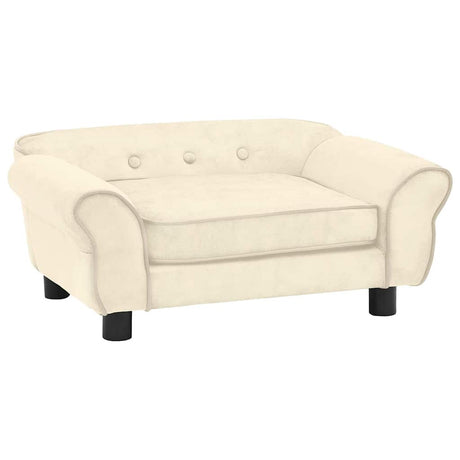 Vidaxl Dog Bank 72x45x30 cm plys fløde -farvet