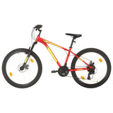 VidaXL mountainbike 21 gear 27,5 tommer hjul 38 cm stel rød