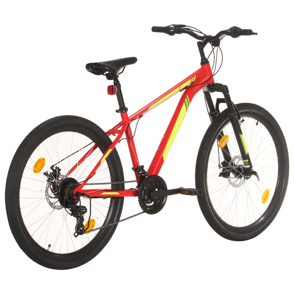 VidaXL mountainbike 21 gear 27,5 tommer hjul 38 cm stel rød