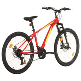 VidaXL mountainbike 21 gear 27,5 tommer hjul 38 cm stel rød