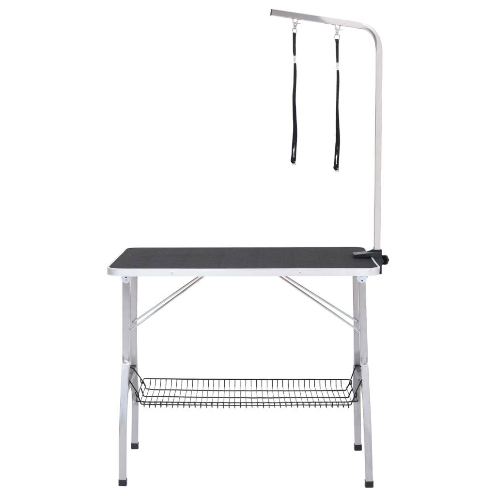 Vidaxl Dog Trim Table justerbar med 2 sløjfer og opbevaringsvidenskab