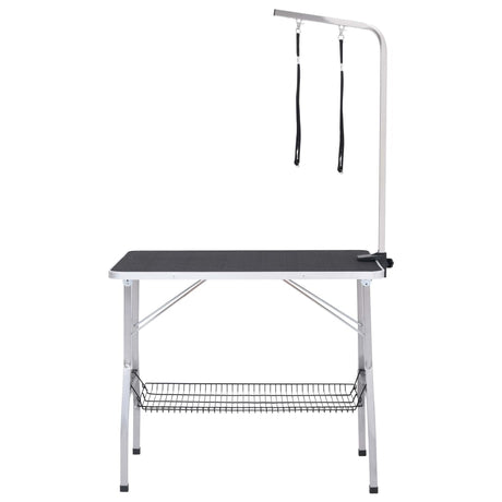 Vidaxl Dog Trim Table justerbar med 2 sløjfer og opbevaringsvidenskab