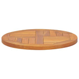 Vidaxl tafelblad rond 2,5 cm 50 cm massief teakhout