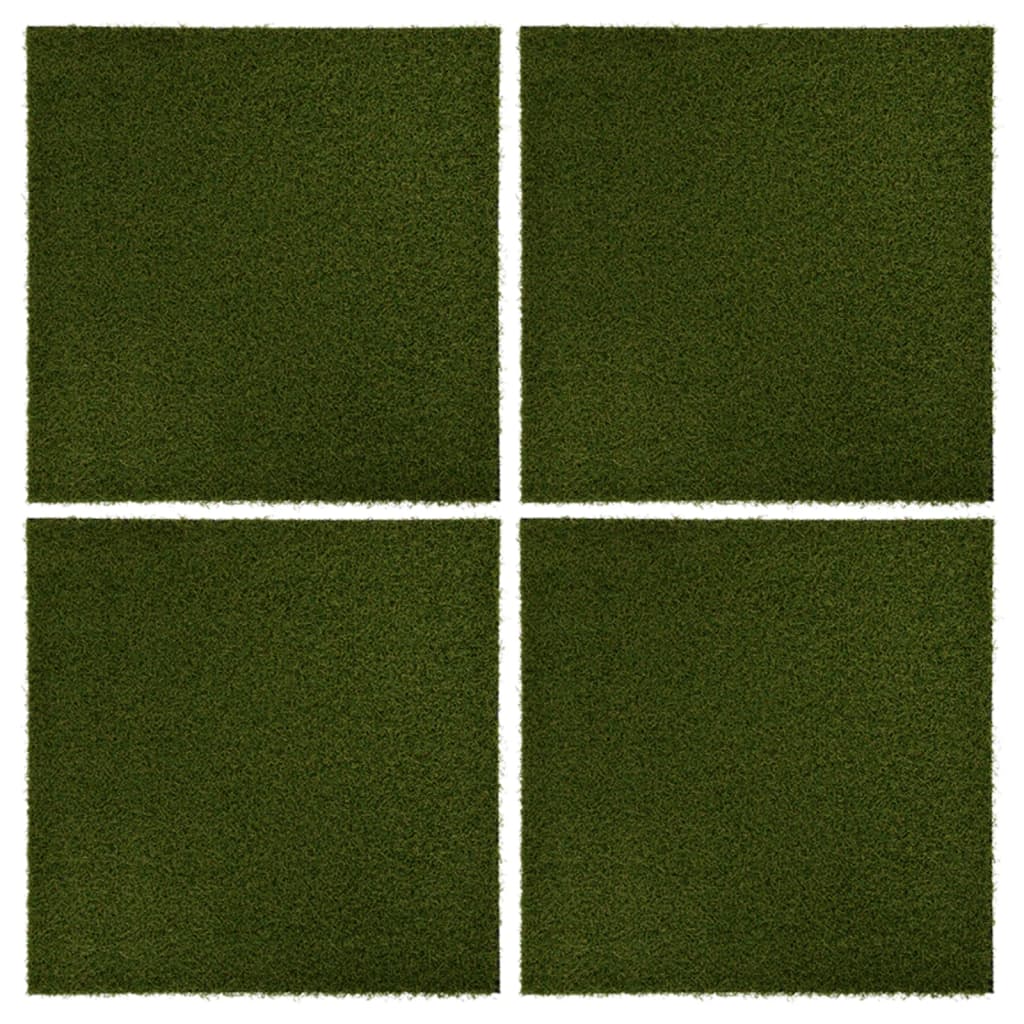 Vidaxl kunstige græsfliser 4 ST 50x50x2,5 cm gummi