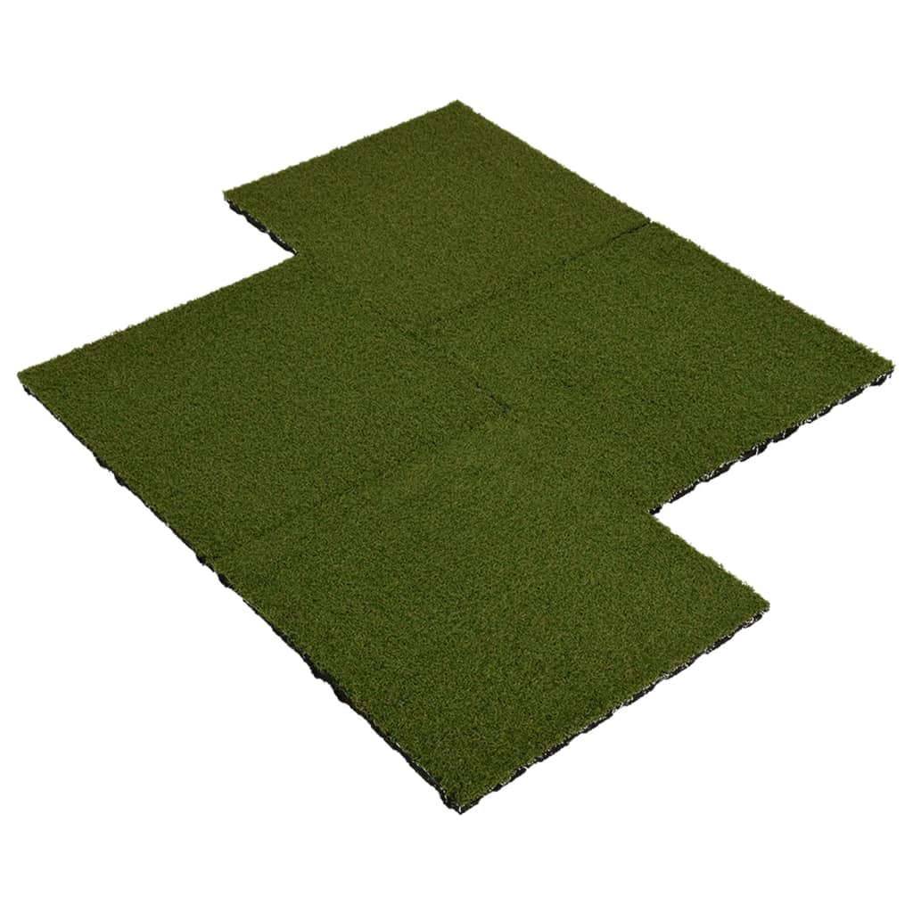 Vidaxl kunstige græsfliser 4 ST 50x50x2,5 cm gummi