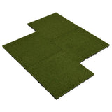 Vidaxl kunstige græsfliser 4 ST 50x50x2,5 cm gummi