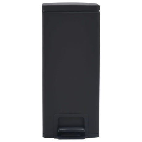 Vidaxl pedal bager med anti-fingerprint 30 l rustfrit stål sort