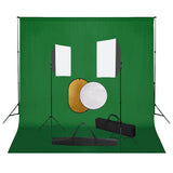 Vidaxxl fotostudiesæt med softbox lys, baggrund og reflektor