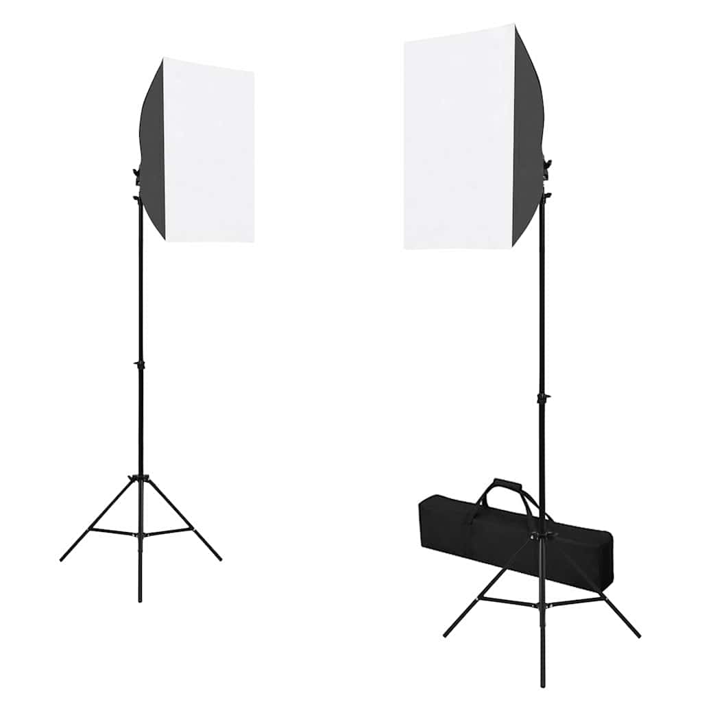Vidaxl Photo Studio Set med softbox -lamper, baggrund og reflektor