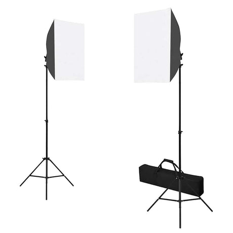 Vidaxl Photo Studio Set med softbox -lamper, baggrund og reflektor