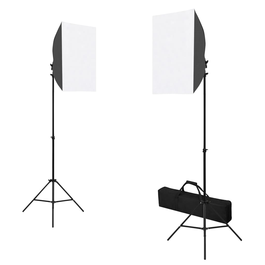 Vidaxxl fotostudiesæt med softbox lys, baggrund og reflektor