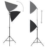 Vidaxxl fotostudiesæt med softbox lys, baggrund og reflektor