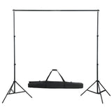 Vidaxl Photo Studio Set med lamper, paraplyer, baggrund og reflektor