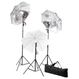 Vidaxl fotostudiesæt med lamper, paraplyer, baggrund og reflektor