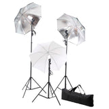 Vidaxl fotostudiesæt med lamper, paraplyer, baggrund og reflektor