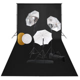 Vidaxl fotostudiesæt med lamper, paraplyer, baggrund og reflektor