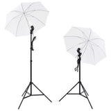 Vidaxl fotostudiesæt med lamper, paraplyer, baggrund og reflektor