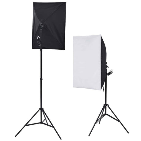 VidaXL fotostudiesæt med softbox-lys, paraplyer, baggrundsreflektor