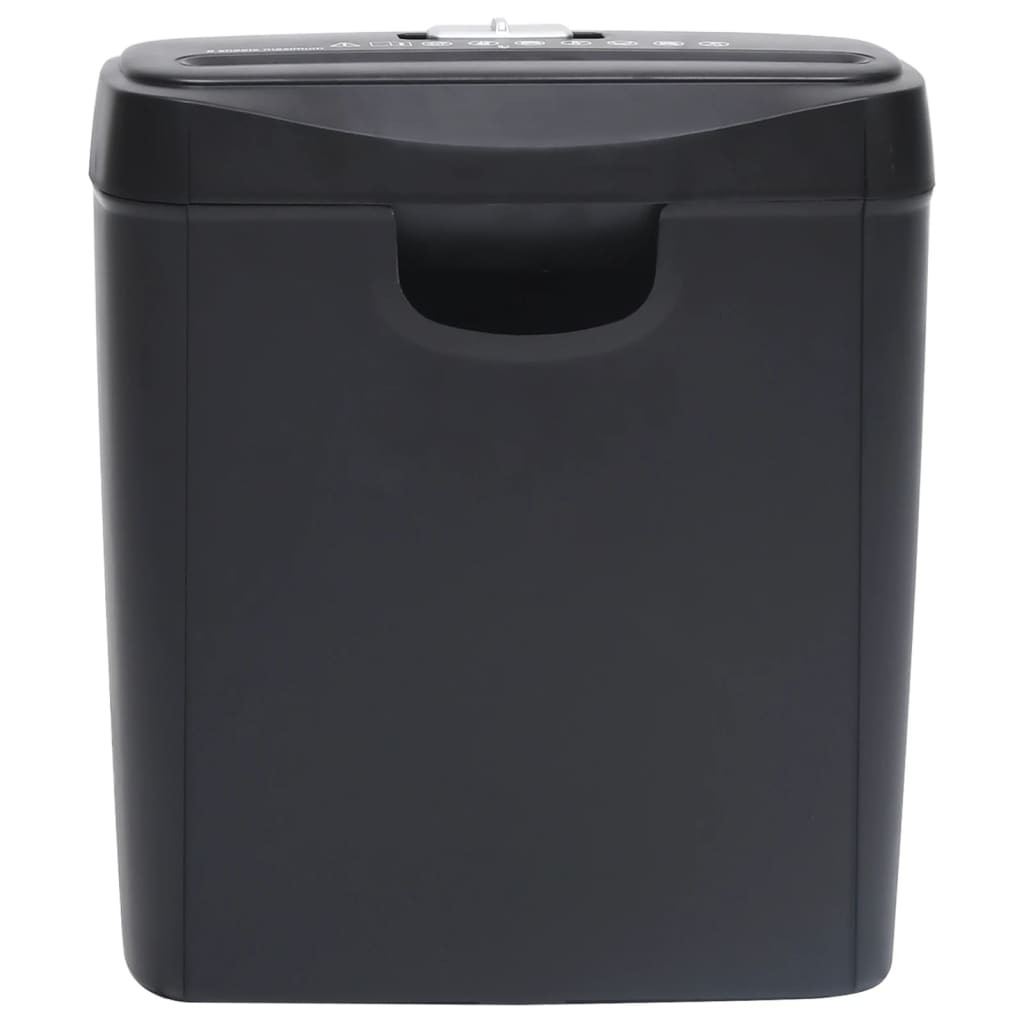 Vidaxl Paper Shredder 6 sider stripcut sort