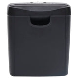 Vidaxl Paper Shredder 6 sider stripcut sort