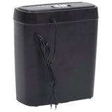 Vidaxl Paper Shredder 6 sider stripcut sort