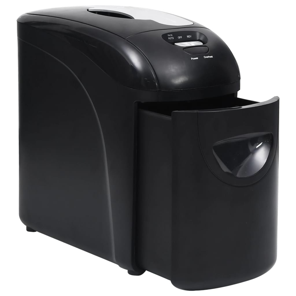 Vidaxl Paper Shredder 10 sider mikrokut sort