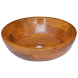Vidaxx Washbasin Ø40x10 cm solid teak