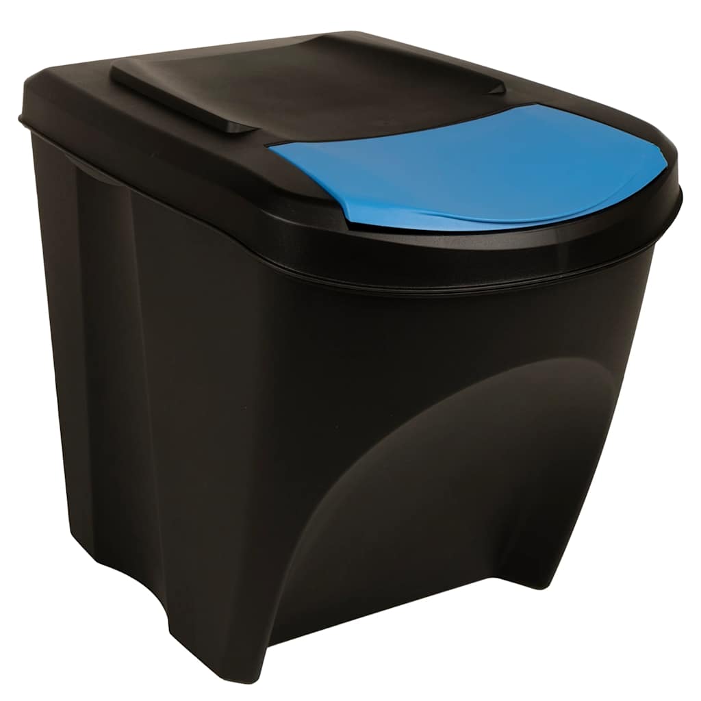 Vidaxl affaldsdåser 3 s stable 75 l anthracit -farvet