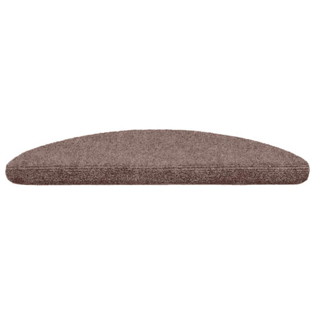 VidaXL trappemåtter selvklæbende 10 stk 56x17x3 cm lysebrune halvcirkelformede