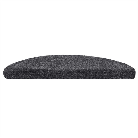 Vidaxl Stair Mats Self -fast 10 stykker 56x17x3 cm mørkegrå halvkugle