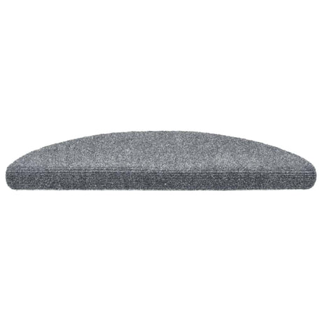 Vidaxl Stair Mats Self -Tilholdte 5 stykker 56x17x3 cm lysegrå semi -round