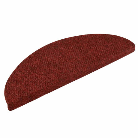 Vidaxl Stair Mats Self -Adhesive 10 St 56x17x3 cm Bordeaux Red Semi -Round