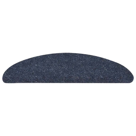 Vidaxl Stair Mats Self -fast 10 stykker 56x17x3 cm blå semi -runde
