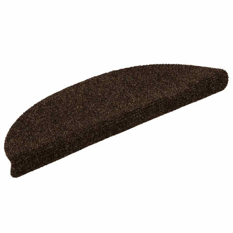 Vidaxl Stair Mats Self -Tilholdte 5 stykker 56x17x3 cm brun halvrund