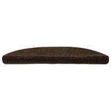 Vidaxl Stair Mats Self -Tilholdte 5 stykker 56x17x3 cm brun halvrund